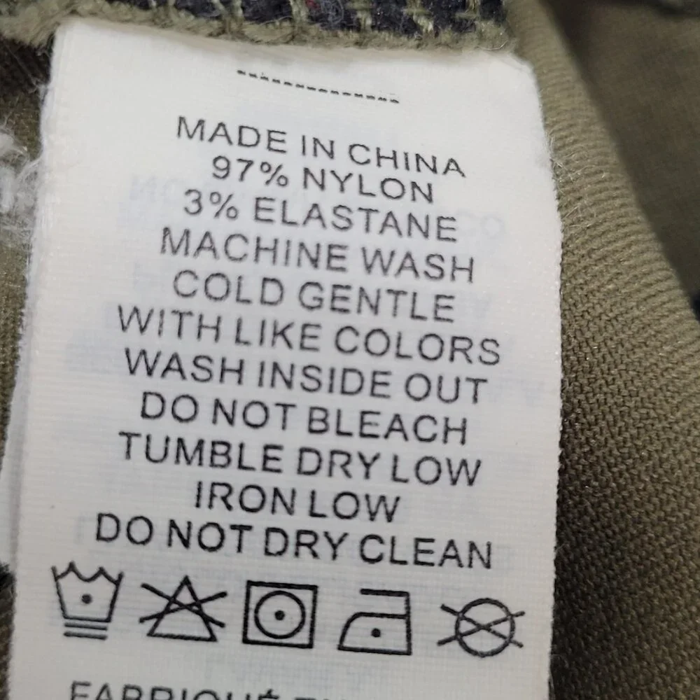 PrAna Green Breathe Nylon Stretch Lightweight Snap Cuff Cargo Pants Size (40x30)